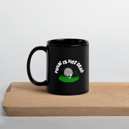 "Punk Is Not Dead" Black Glossy Mug