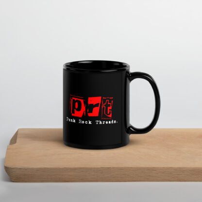 Punk Rock Threads logo Black Glossy Mug - Image 4