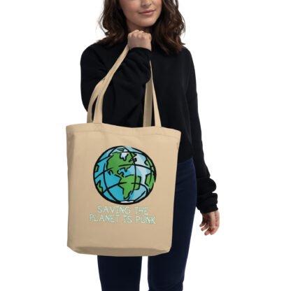 "Saving The Planet Is Punk" Eco Tote Bag - Image 2