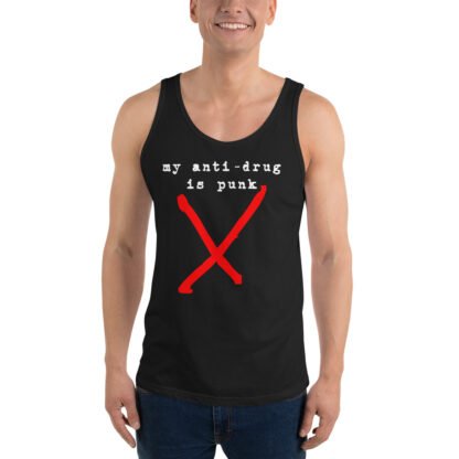 "My anti-drug is punk" Unisex Tank Top