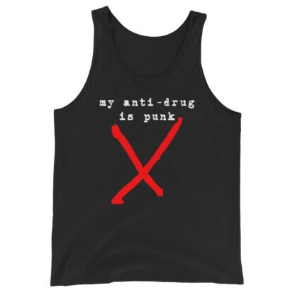 "My anti-drug is punk" Unisex Tank Top - Image 2