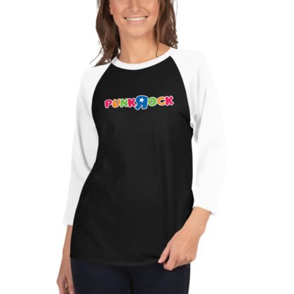 "Punk Rock R Us" 3/4 sleeve raglan shirt - Image 2