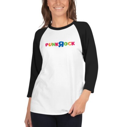 "Punk Rock R Us" 3/4 sleeve raglan shirt - Image 7