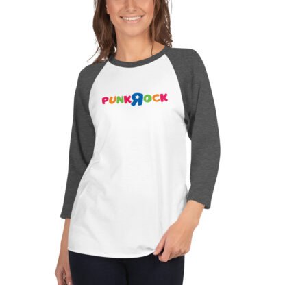 "Punk Rock R Us" 3/4 sleeve raglan shirt - Image 8