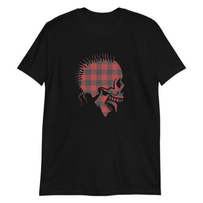 "Plaid Skull" Short-Sleeve Unisex T-Shirt - Image 2