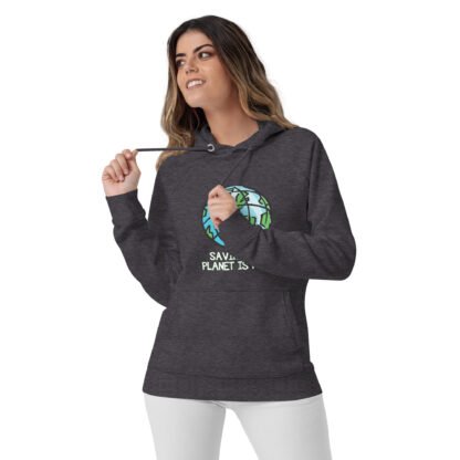 "Saving The Planet Is Punk" Unisex eco raglan hoodie - Image 8