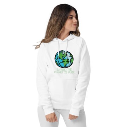 "Saving The Planet Is Punk" Unisex eco raglan hoodie - Image 12