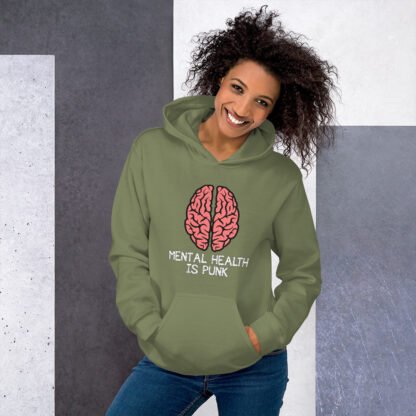 "Mental Health Is Punk" Unisex Hoodie - Image 7