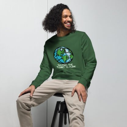 "Saving The Planet Is Punk" Unisex organic sweatshirt - Image 11