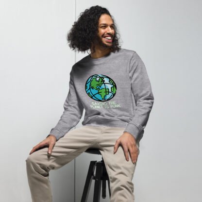 "Saving The Planet Is Punk" Unisex organic sweatshirt - Image 14