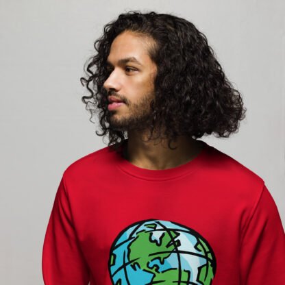 "Saving The Planet Is Punk" Unisex organic sweatshirt - Image 6